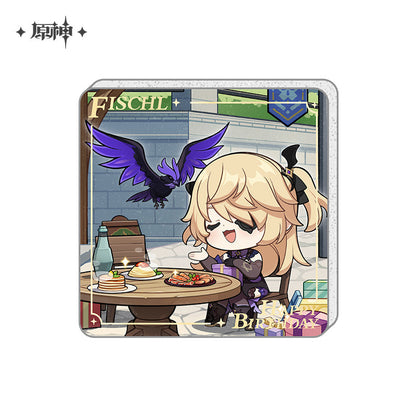 Happy Birthday Series Acrylic Refrigerator Magnet Genshin Impact Fischl ACG Go Anime