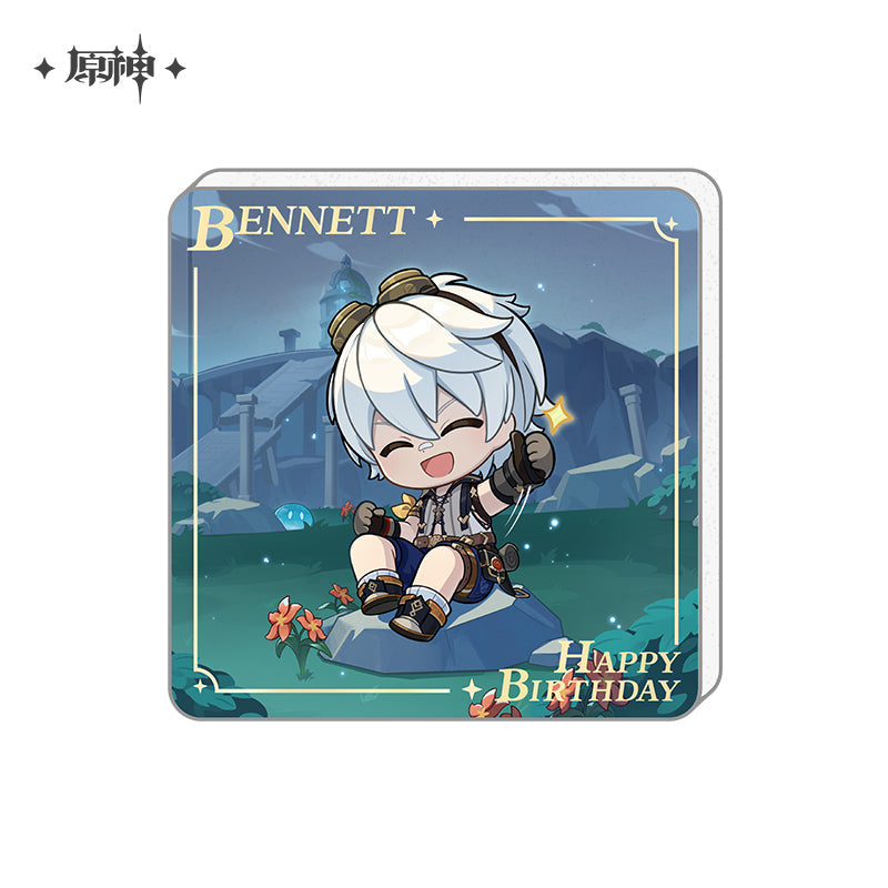 Happy Birthday Series Acrylic Refrigerator Magnet Genshin Impact Bennett ACG Go Anime