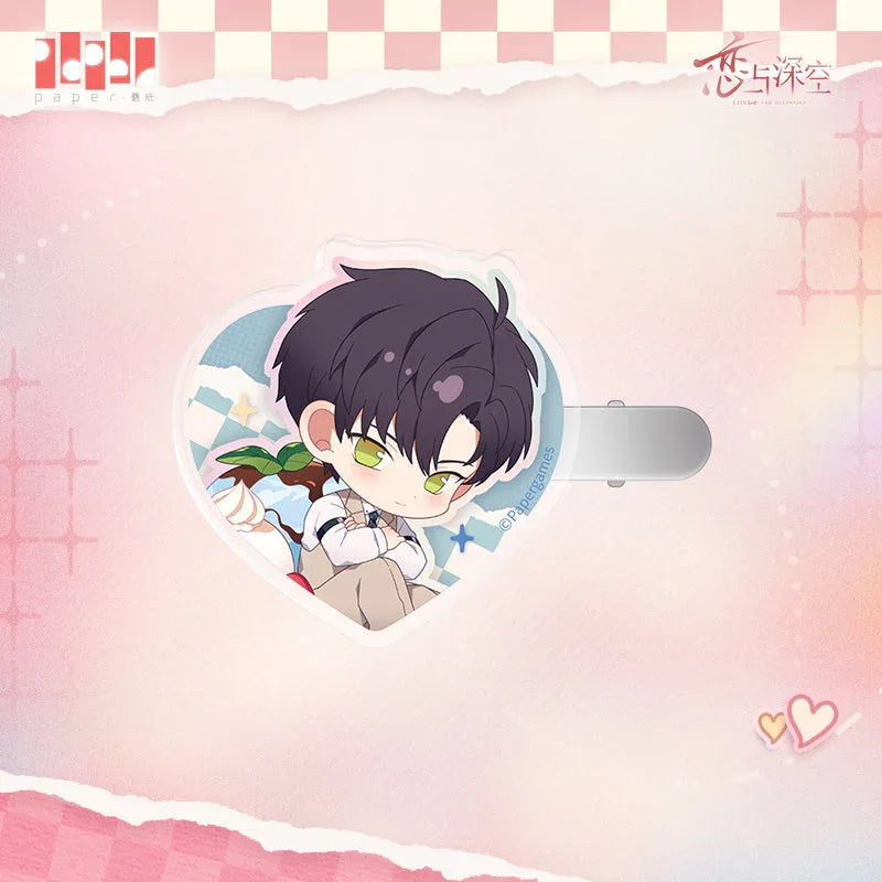 Heartfelt Whispers Series Chibi Clip Love and Deepspace Zayne ACG Go Anime www.acg-go.com Apparel, Love and Deepspace, Rafayel, spo-cs-disabled, spo-default, spo-enabled, spo-notify-me-enabled, Sylus, Xavier, Zayne