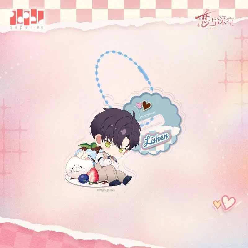 Love and Deepspace Heartfelt Whispers Series Chibi Stand Pendant Zayne ACG Go Anime www.acg-go.com Love and Deepspace, Pendant & Keychain, Rafayel, Sylus, Xavier, Zayne