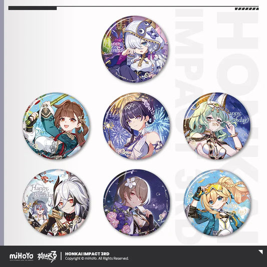 honkai imapct 3rd 2025 happy birthday series tinplate badge ACG GO