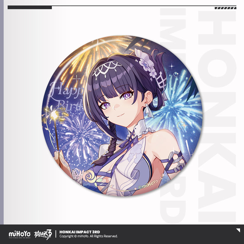 honkai imapct 3rd 2025 happy birthday series tinplate badge ACG GO