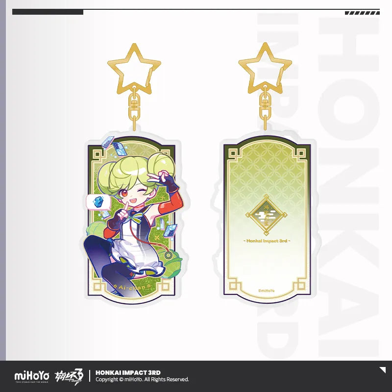 honkai impact 3rd a life of luck series acrylic glittering pendant ACG GO