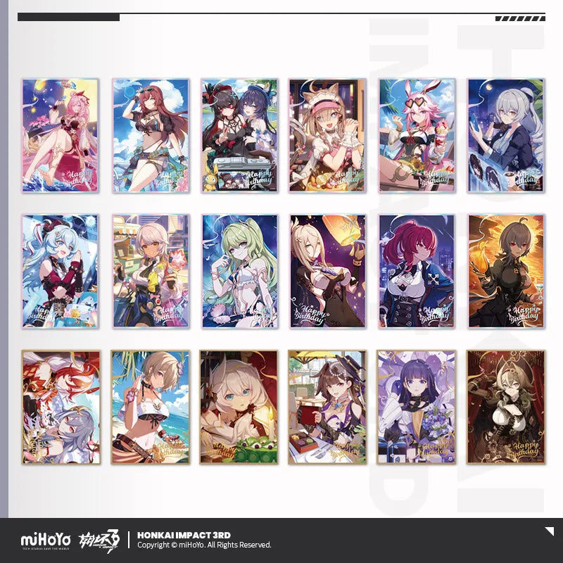 honkai impact 3rd birthday greeting series pet shikishi cardboard ACG GO