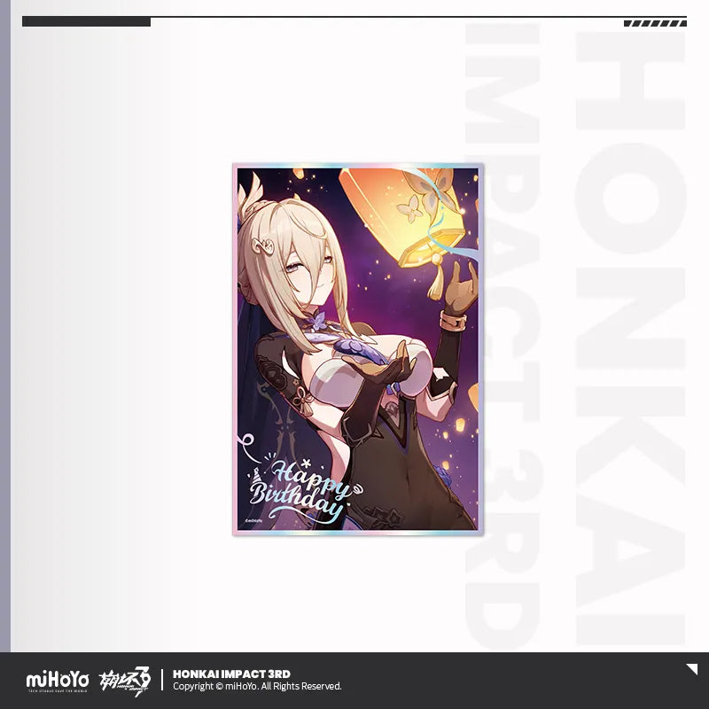 honkai impact 3rd birthday greeting series pet shikishi cardboard ACG GO