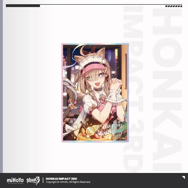 Birthday Greeting Series PET Shikishi Cardboard Honkai Impact 3rd Pardofelis ACG Go Anime www.acg-go.com Aponia, Bronya, Carol, Eden, Elysia, Fu Hua, Honkai Impact 3rd, Li Sushang, Mobius, Murata Himeko, Natasha, Pardofelis, Raiden Mei, Rita, Seele, Shigure Kira, Shikishi, Theresa, Vill-V, Yae Sakura