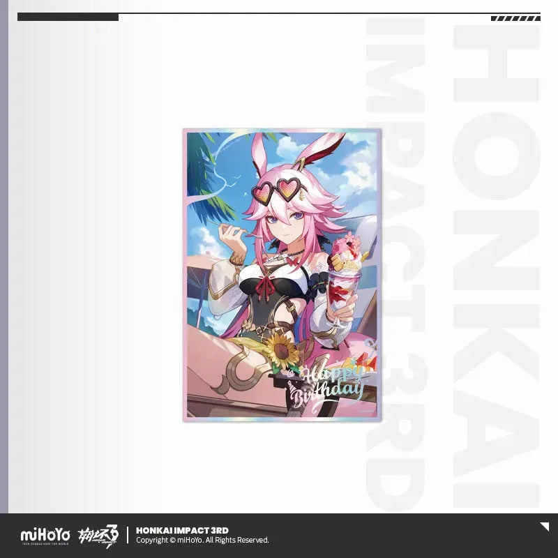 Birthday Greeting Series PET Shikishi Cardboard Honkai Impact 3rd Yae Sakura ACG Go Anime www.acg-go.com Aponia, Bronya, Carol, Eden, Elysia, Fu Hua, Honkai Impact 3rd, Li Sushang, Mobius, Murata Himeko, Natasha, Pardofelis, Raiden Mei, Rita, Seele, Shigure Kira, Shikishi, Theresa, Vill-V, Yae Sakura