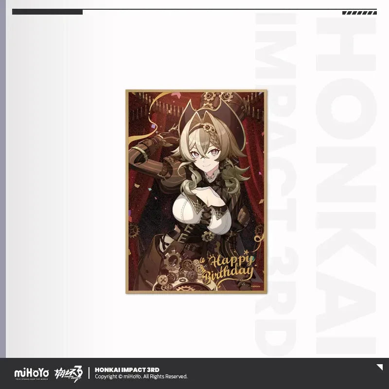 Birthday Greeting Series PET Shikishi Cardboard Honkai Impact 3rd Vill-V ACG Go Anime www.acg-go.com Aponia, Bronya, Carol, Eden, Elysia, Fu Hua, Honkai Impact 3rd, Li Sushang, Mobius, Murata Himeko, Natasha, Pardofelis, Raiden Mei, Rita, Seele, Shigure Kira, Shikishi, Theresa, Vill-V, Yae Sakura