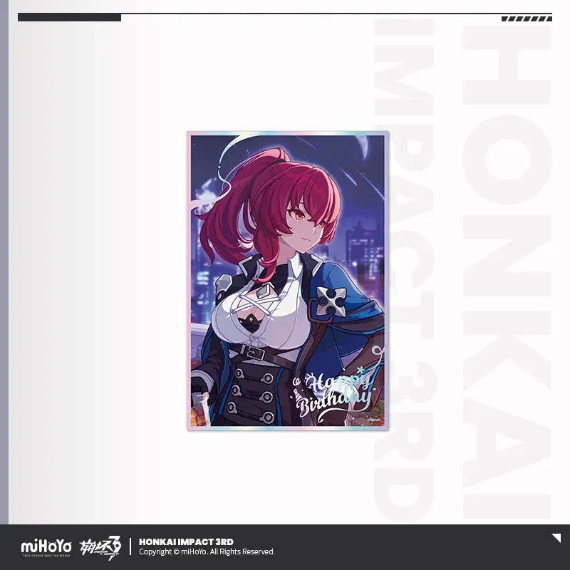 Birthday Greeting Series PET Shikishi Cardboard Honkai Impact 3rd Murata Himeko ACG Go Anime www.acg-go.com Aponia, Bronya, Carol, Eden, Elysia, Fu Hua, Honkai Impact 3rd, Li Sushang, Mobius, Murata Himeko, Natasha, Pardofelis, Raiden Mei, Rita, Seele, Shigure Kira, Shikishi, Theresa, Vill-V, Yae Sakura