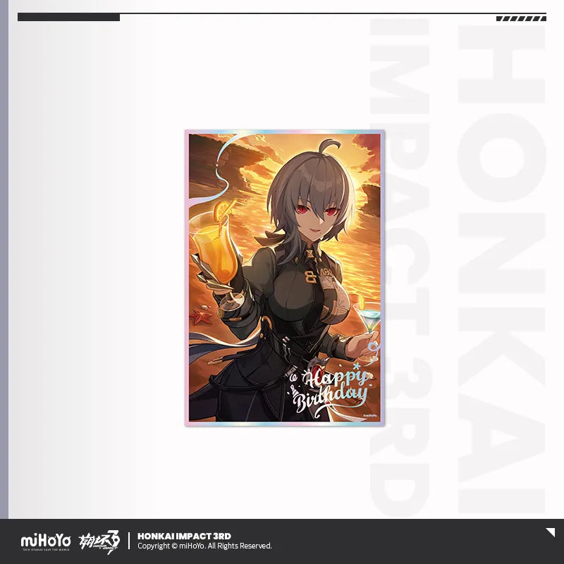 honkai impact 3rd birthday greeting series pet shikishi cardboard ACG GO