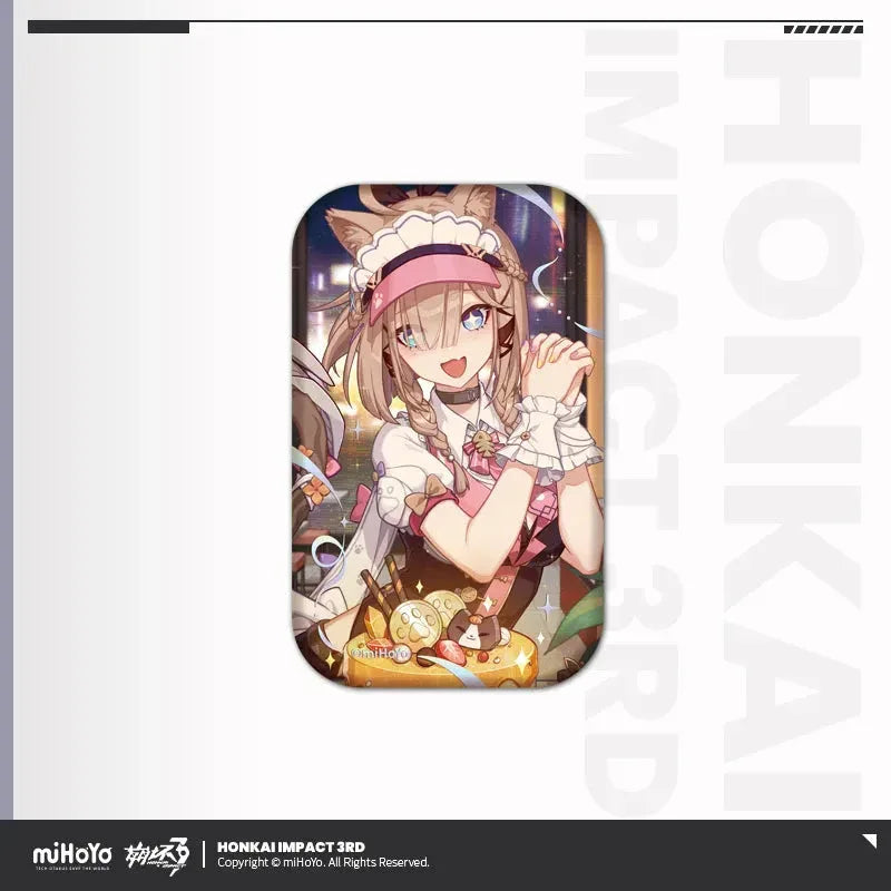 Birthday Greeting Series Tinplate Badge Honkai Impact 3rd Shigure Kira ACG Go Anime www.acg-go.com Aponia, Badge, Bronya, Carol, Eden, Elysia, Fu Hua, Honkai Impact 3rd, Li Sushang, Mobius, Murata Himeko, Natasha, Pardofelis, Raiden Mei, Rita, Seele, Shigure Kira, Theresa, Vill-V, Yae Sakura