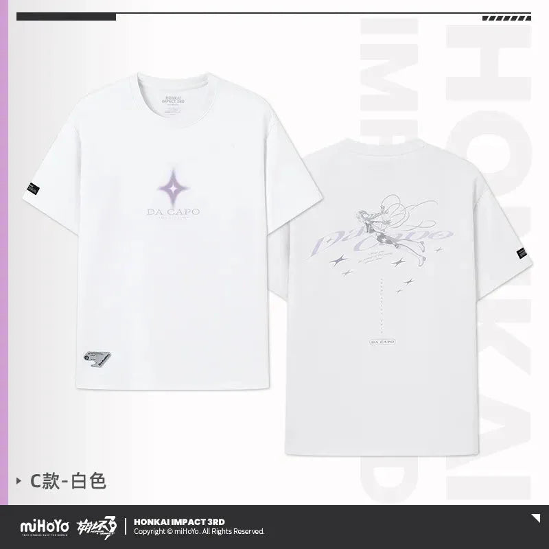 Honkai Impression Graduation Trip Series Short Sleeve T-Shirt Honkai Impact 3rd White Ver.C / XXXL ACG Go Anime www.acg-go.com Apparel, Honkai Impact 3rd, T-shirt