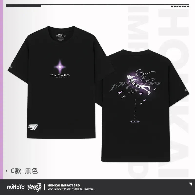 Honkai Impression Graduation Trip Series Short Sleeve T-Shirt Honkai Impact 3rd Black Ver.C / M ACG Go Anime www.acg-go.com Apparel, Honkai Impact 3rd, T-shirt