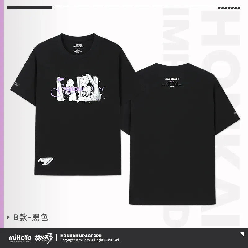 Honkai Impression Graduation Trip Series Short Sleeve T-Shirt Honkai Impact 3rd Black Ver.B / S ACG Go Anime www.acg-go.com Apparel, Honkai Impact 3rd, T-shirt