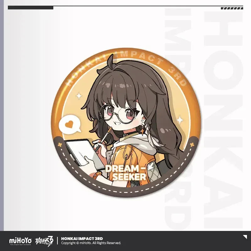Honkai Impact 3rd Little Tea Party Series Vol.2 Tinplate Badge Senadina ACG Go Anime www.acg-go.com Badge, Coralie, Dream Seeker, Helia, Honkai Impact 3rd, Senadina, Songque
