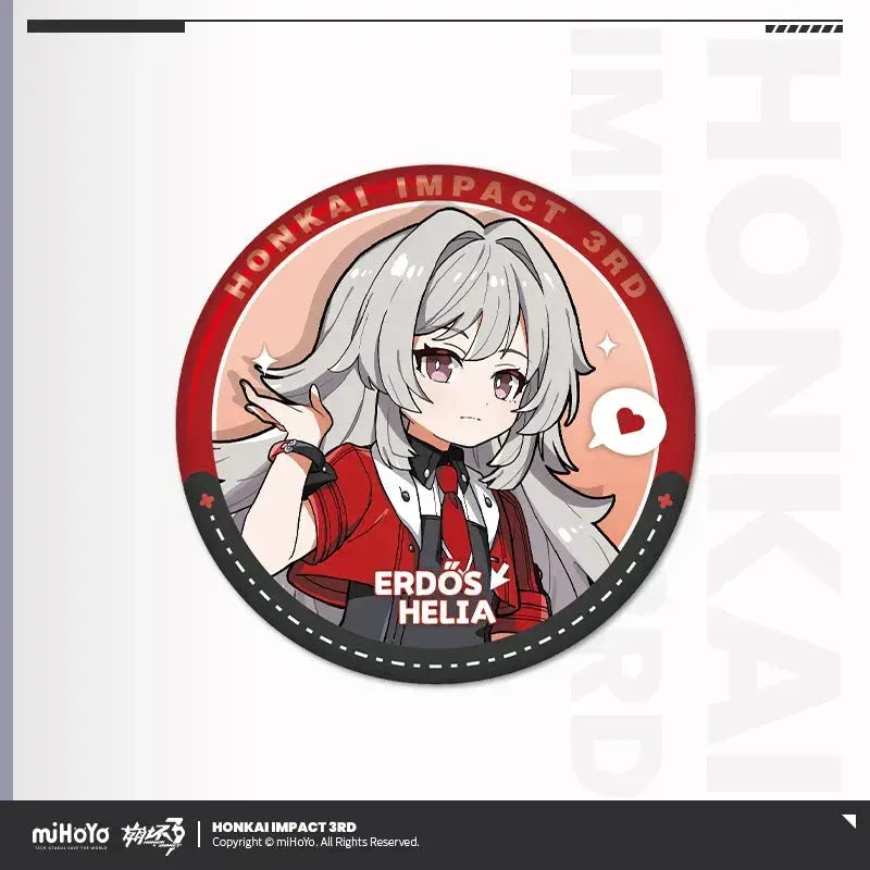 Honkai Impact 3rd Little Tea Party Series Vol.2 Tinplate Badge Senadina ACG Go Anime www.acg-go.com Badge, Coralie, Dream Seeker, Helia, Honkai Impact 3rd, Senadina, Songque