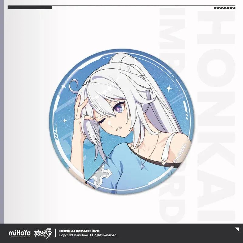 Stigmata Series Tinplate Badge Honkai Impact 3rd Songque (Tasting tea) ACG Go Anime www.acg-go.com Bronya, Griseo, Herrscher of Sentience, Honkai Impact 3rd, Kiana, Raiden Mei, Senadina, Songque, Thelema