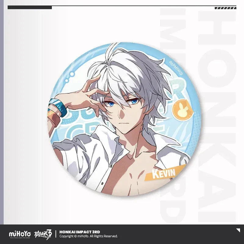 Summer Cruise Series Tinplate Badge Vol.4 Honkai Impact 3rd Hua ACG Go Anime www.acg-go.com Aponia, Badge, Eden, Elysia, Griseo, Honkai Impact 3rd, Hua, Kalpas, Kevin, Kosma, Mobius, Pardofelis, Sakura, Su, Vill-V