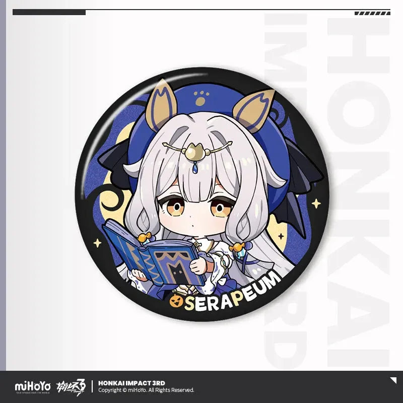 The Seven Shus Night of Encounters Series Chibi Tinplate Badge Honkai Impact 3rd Serapeum ACG Go Anime www.acg-go.com Ajita, Badge, Baiji, Honkai Impact 3rd, Lantern, Litost, Serapeum, Songque, Thelema