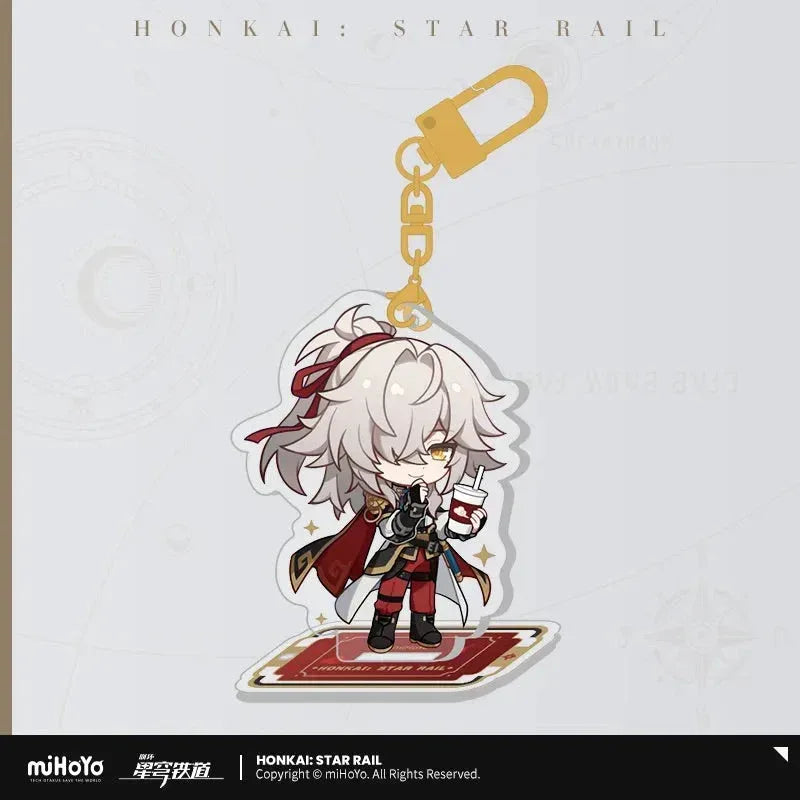 Honkai: Star Rail Express Travel Series Chibi Acrylic Keychain Jing Yuan ACG Go Anime www.acg-go.com Aglaea, Bailu, Dan Heng • Imbibitor Lunae, Fu Xuan, Honkai: Star Rail, Jing Yuan, Tribbie