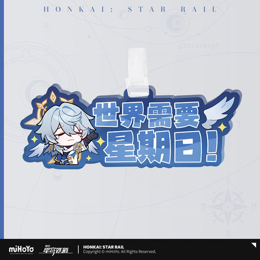 honkai star rail the world needs sunday series acrylic luggage tag not for sale ACG GO