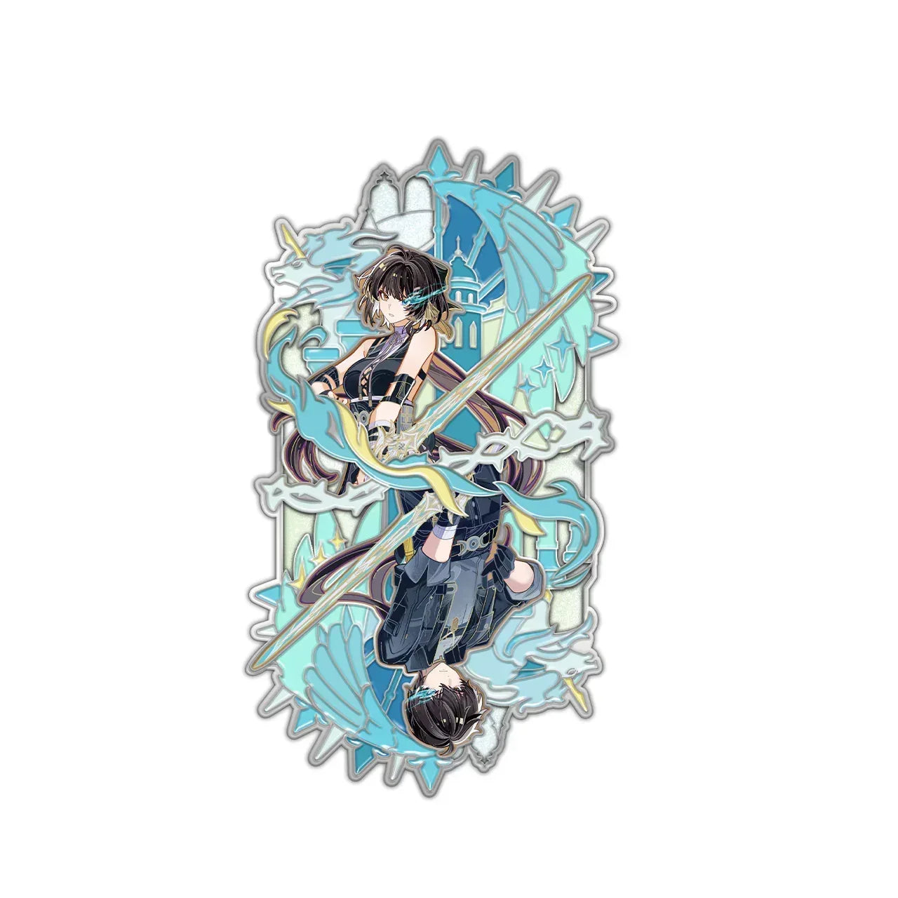 Wuthering Waves Inverted Series Collection Metal Badge Rover ACG Go Anime www.acg-go.com Badge, Cantarella, Cartethyia, Fleurdelys, Rover