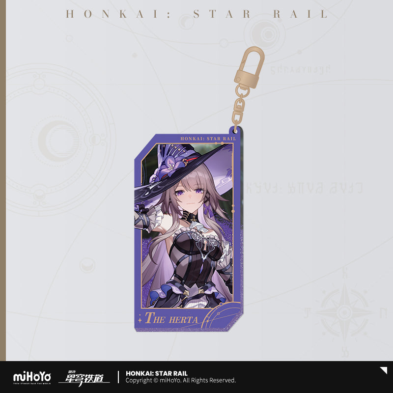 invitation from the stellar series quicksand acrylic keychain ACG GO