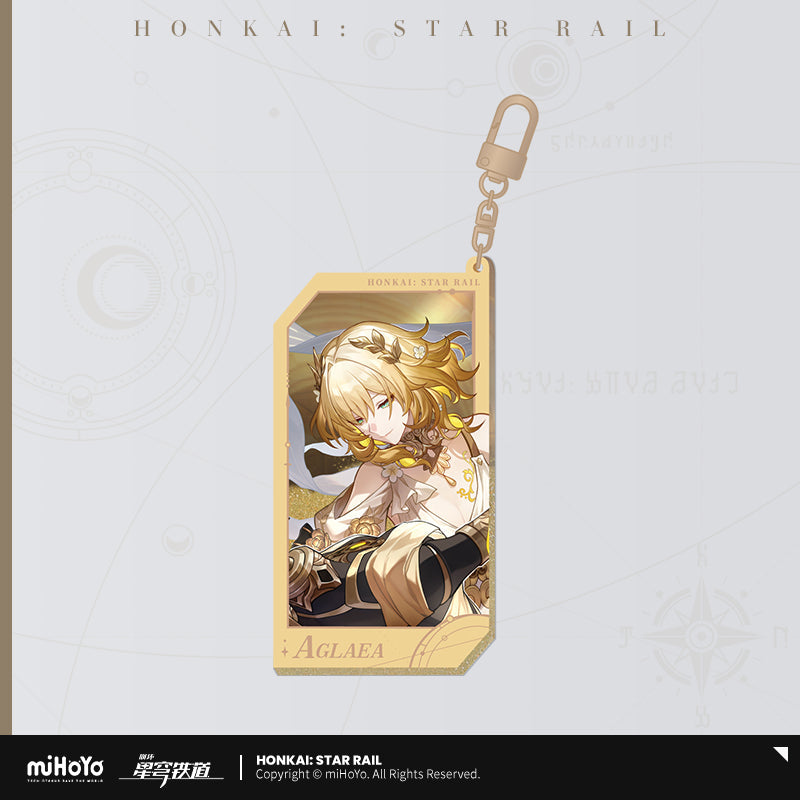 invitation from the stellar series quicksand acrylic keychain ACG GO