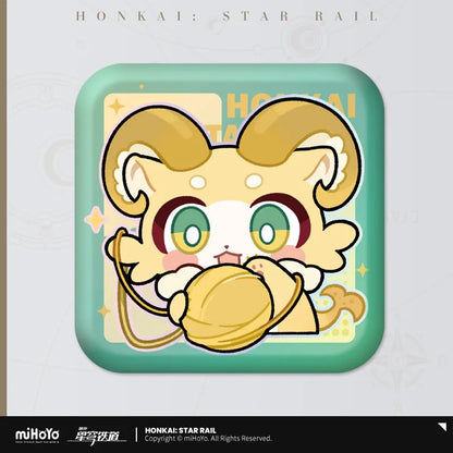 Honkai: Star Rail Pom-Pom Exhibition Series Square Tinplate Badge