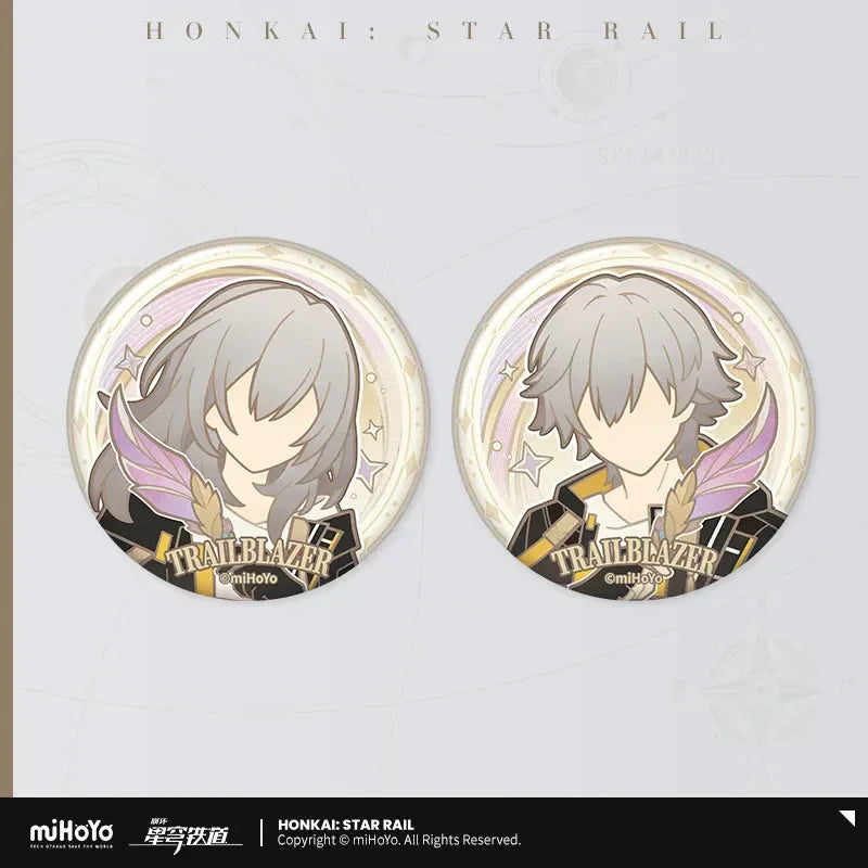 Honkai: Star Rail Trailblazer Write Series Tinplate Badge Trailblazer Caelus (Male) ACG Go Anime www.acg-go.com Badge, Caelus, Honkai: Star Rail, Stelle, Trailblazer