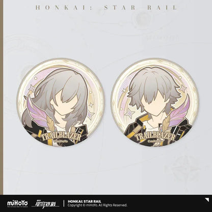 Honkai: Star Rail Trailblazer Write Series Tinplate Badge Trailblazer Caelus (Male) ACG Go Anime www.acg-go.com Badge, Caelus, Honkai: Star Rail, Stelle, Trailblazer