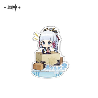 Genshin Impact Hua Cai Qi Shi Series Merch Mini Stand- Ayaka ACG Go Anime www.acg-go.com Art Decor, Ayaka, Badge, Pendant & Keychain, Shikishi, Stand, Yoimiya