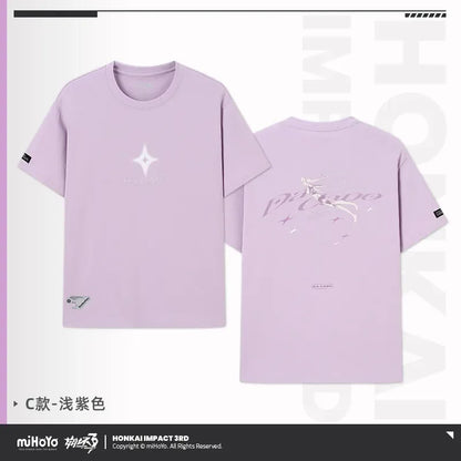 Honkai Impression Graduation Trip Series Short Sleeve T-Shirt Honkai Impact 3rd Purple Ver.C / L ACG Go Anime www.acg-go.com Apparel, Honkai Impact 3rd, T-shirt