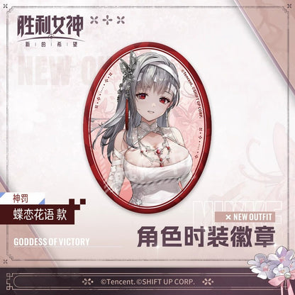Goddess of Victory: Nikke Summer Character Outfit Series Oval Badge (Dorothy/ Modernia/ Privaty)
