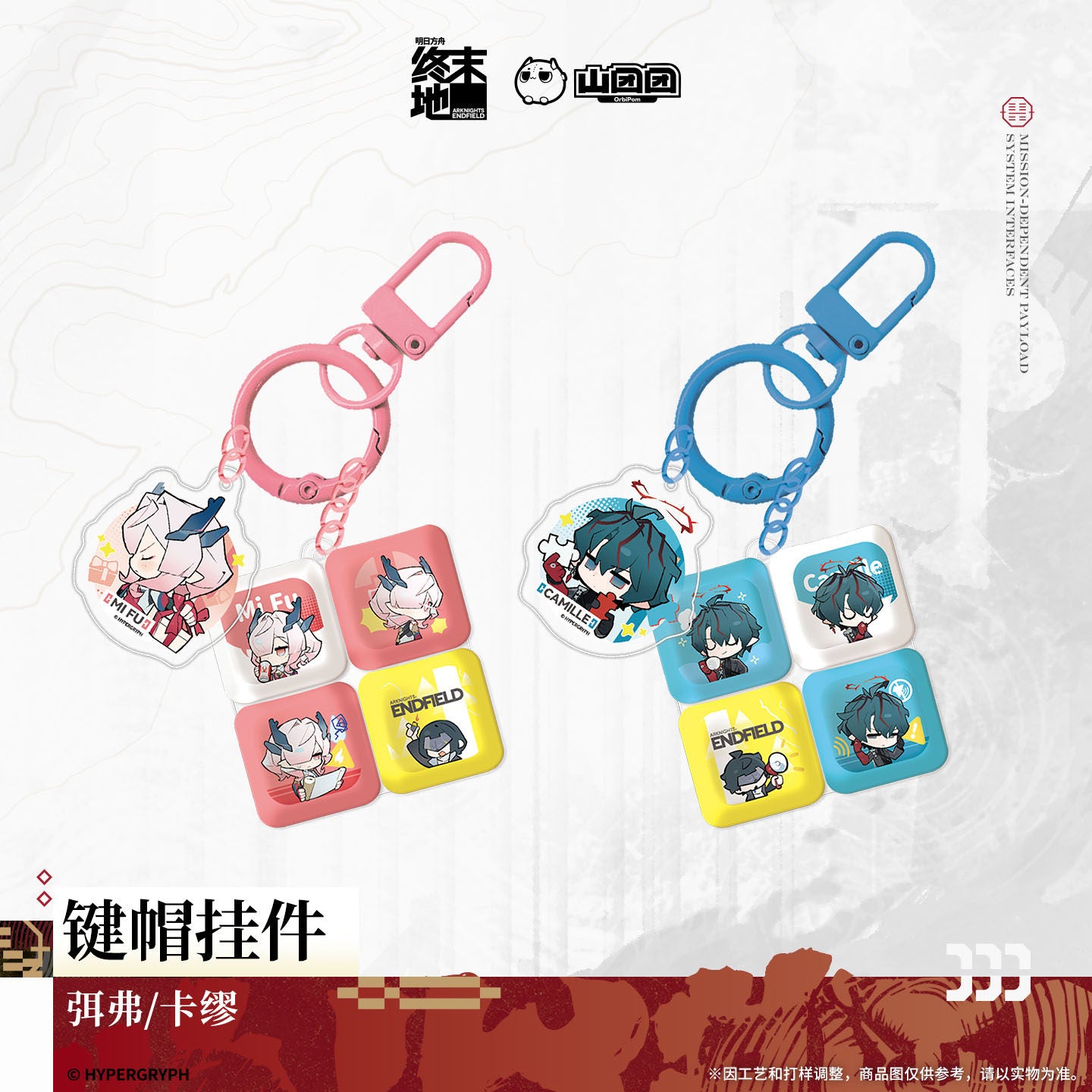 Arknights: Endfield Keycap Charm ((Mi Fu, Camille)