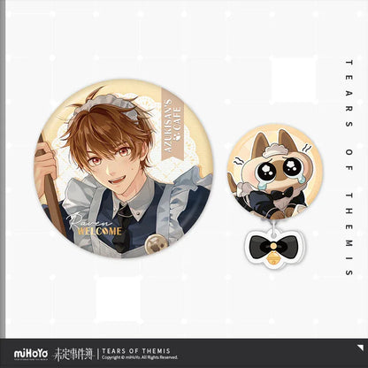 Tears of Themis Love at Azukisan's Café Series Tinplate Badge Set Luke Pearce ACG Go Anime www.acg-go.com Artem Wing, Badge, Luke Pearce, Marius von Hagen, Tears of Themis, Vyn Richter