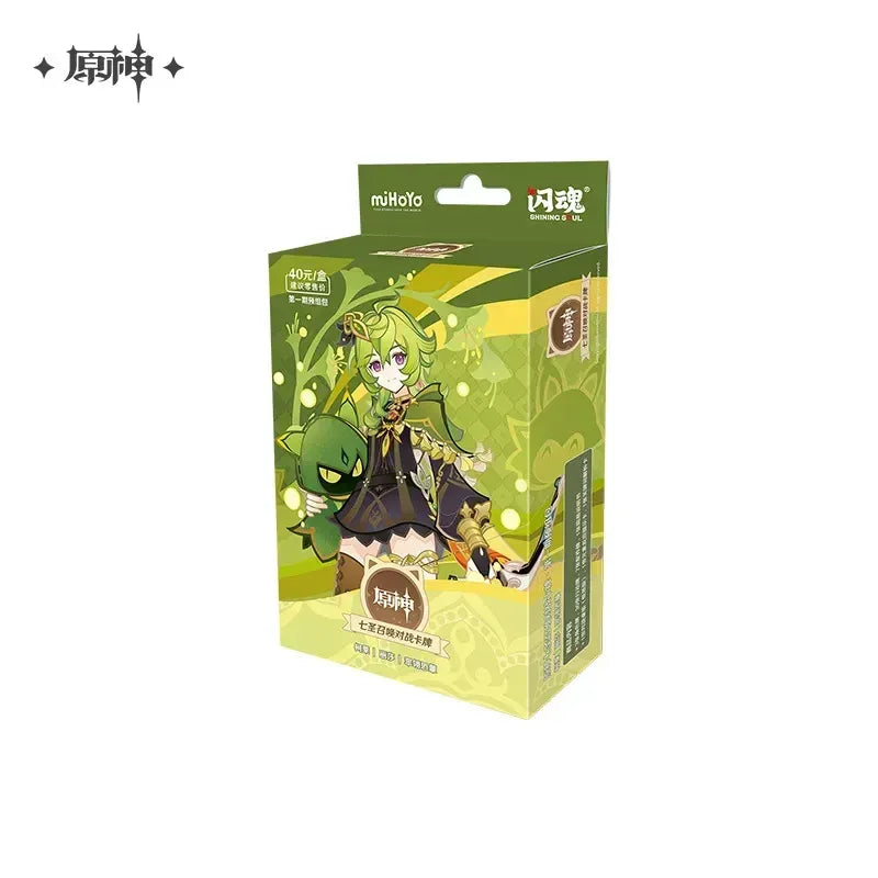 Genshin Impact Genius Invokation TCG Series Pre Assembled Pack Vol.1 Collei/Lisa/Jadeplume Terrorshroom ACG Go Anime www.acg-go.com Barbara, Card Package, Chongyun, Collei, Diluc, Ganyu, Jean, Kamisato Ayaka, Keqing, Kujou Sara, Lisa, Mona, Ningguang, Noelle, Sucrose, Xiangling