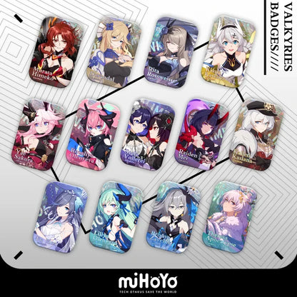 Portrait Series Square Badge Mystery Box Honkai Impact 3rd All Set (13 pc) ACG Go Anime www.acg-go.com Badge, Honkai Impact 3rd, Mystery Box
