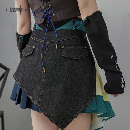 kinich theme impression series irregular patchwork denim skirt ACG GO