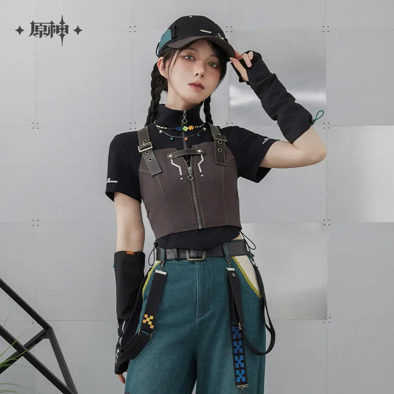 kinich theme impression series patchwork short vest ACG GO