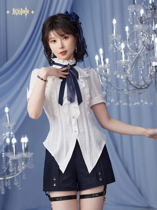 Furina Theme Impression Series Short Sleeved Waist Slimming Shirt