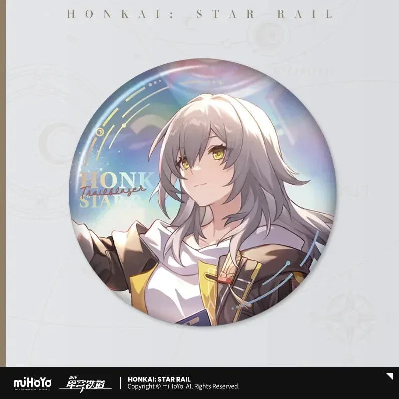 Honkai: Star Rail LAND Series Tinplate Badge Trailblazer Stelle (Female) ACG Go Anime www.acg-go.com Badge, Caelus, Firefly, Misha, Stelle, Trailblazer