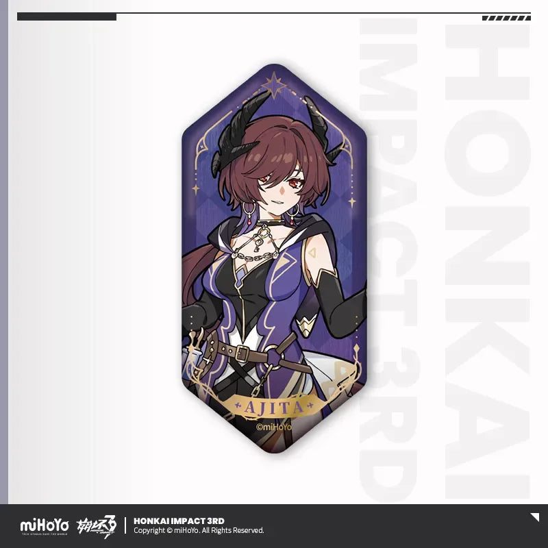 The Seven Shus Night of Encounters Series Tinplate Badge Honkai Impact 3rd Ajita ACG Go Anime www.acg-go.com Ajita, Badge, Baiji, Honkai Impact 3rd, Lantern, Litost, Serapeum, Songque, Thelema