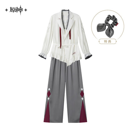 Genshin Impact Arlecchino Nighttime Tea Talk Series Pajama Set With Hair Tie