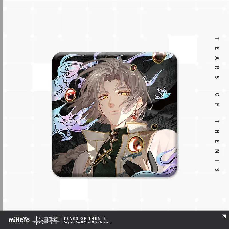 Omni Spirits Bureau: Dark Fates Series The Radiant Light Imitation Mother Of Pearl Badge Tears of Themis Vyn Richter ACG Go Anime