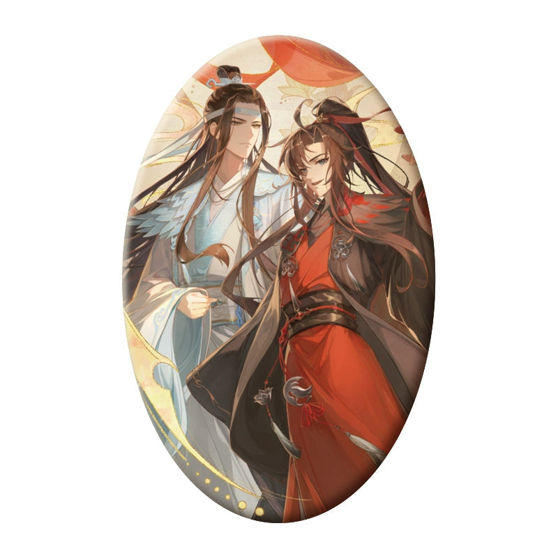 Liu Zai Tong Xing Series Oval Badge Grandmaster of Demonic Cultivation (Mo Dao Zu Shi) Oval Badge ACG Go Anime