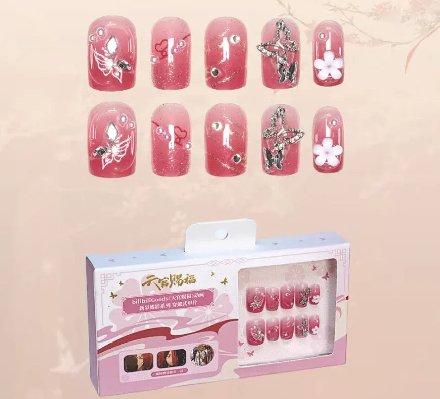 Heaven Official's Blessing New Year Butterfly Series Press-On Nails