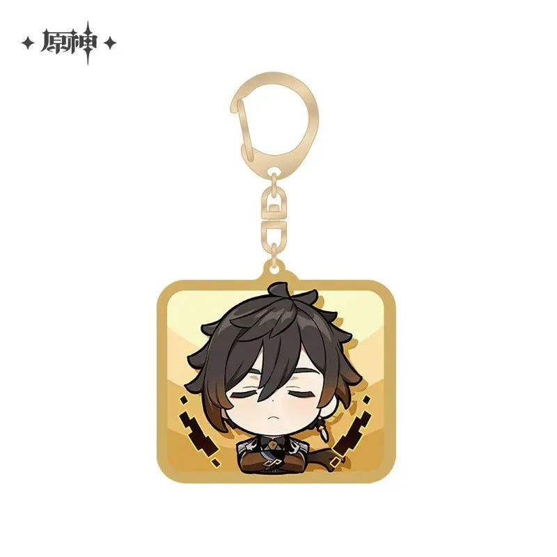 Genshin Impact Liyue Chibi Emojis Series Keychain Zhongli ACG Go Anime www.acg-go.com Baizhu, Gaming, Liyue, Ningguang, Pendant & Keychain, Shenhe, Xiangling, Xianyun, Xiao, Xingqiu, Yaoyao, Yelan, Yun Jin, Zhongli