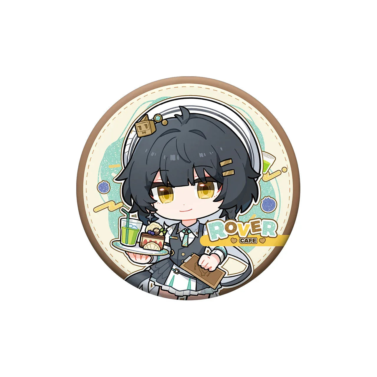 Wuthering Waves When the Skies Align Theme Rover Chibi Tinplate Badge Female Rover ACG Go Anime www.acg-go.com Badge, Female Rover, Male Rover, Wuthering Waves