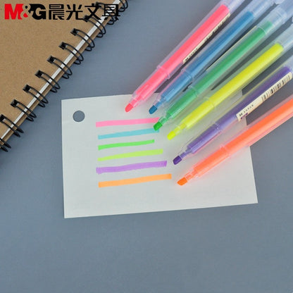 m g essential 24306 highlighter 1 4mm 6 colors ACG GO